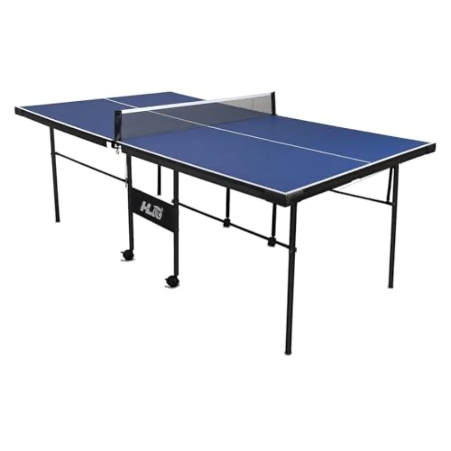 

7FT Foldable Ping Pong Table with Playback Mode for Solo and 2-Player Games - Indoor Tennis Table Set Includes Net 2 Paddles an