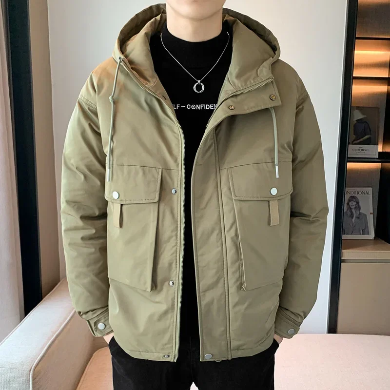 Winter Men's Padded Jacket Down  Jacket 2024 New Trend Korean Version of All The Thick Warm Cotton Jacket