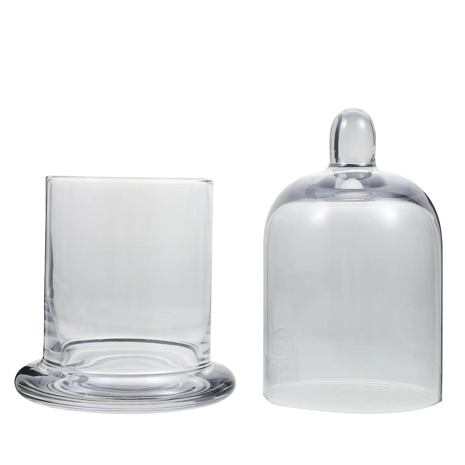 مجموعة واحدة من حامل الزخرفية الأنيق على شكل كوب زجاجي لغرفة النوم والمكتب وغرفة المعيشة وشمعدان شفاف هدية مثالية لعيد الميلاد