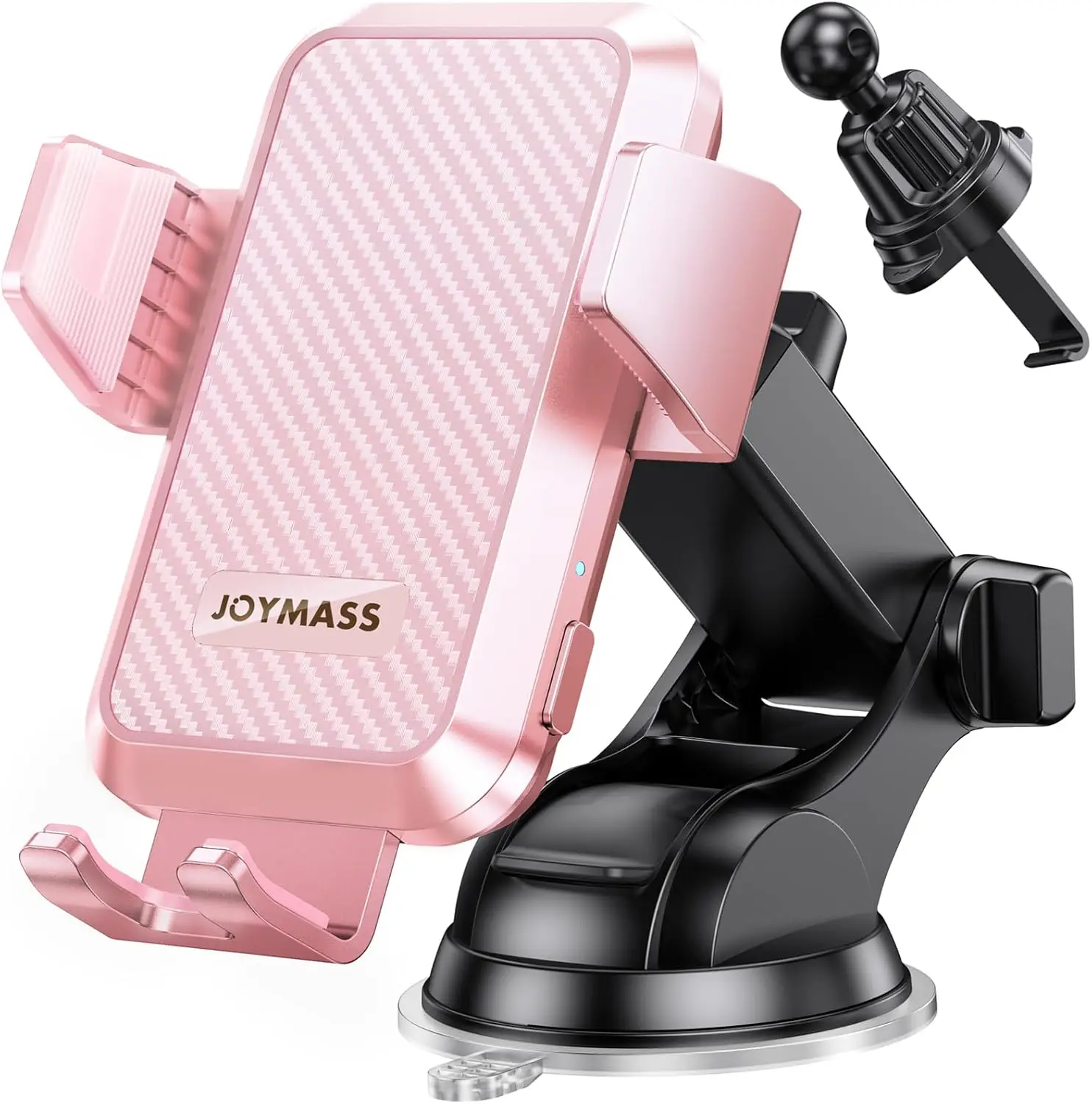 

Wireless Car Charger, Phone Holders for Your Car, 15W Auto Clamping Phone Mount Car Accessories for iPhone 16 - 12 , etc-Pink