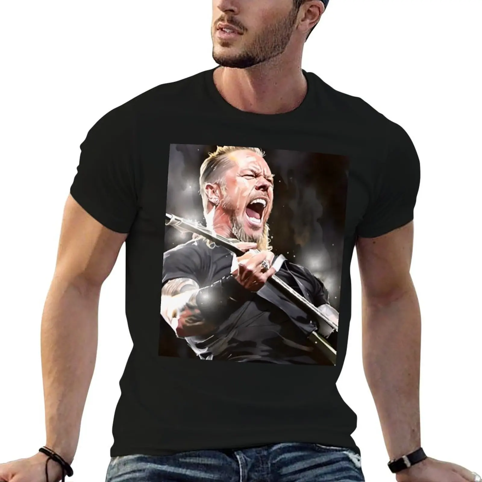 

shirt t man James T-Shirt designer t shirt pack Hetfield cotton