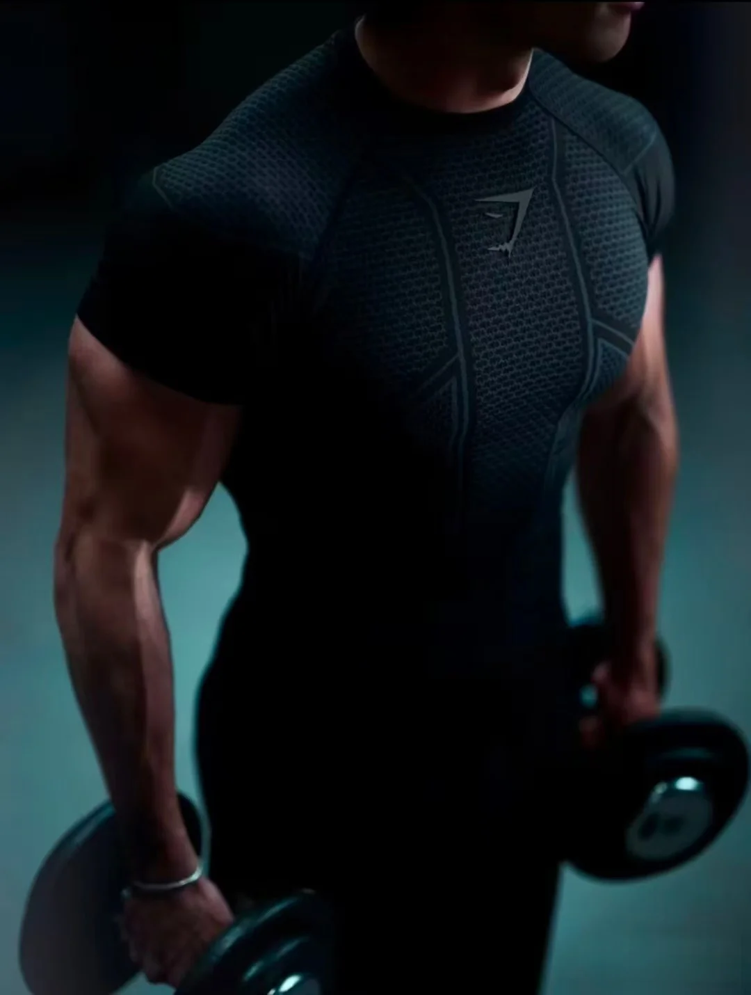 GYMSHARK ONYX 5.0 Men's Fitness Suit Fitness Tight Top,GYMSHARK ONYX V1 Men's Fitness Tight Top