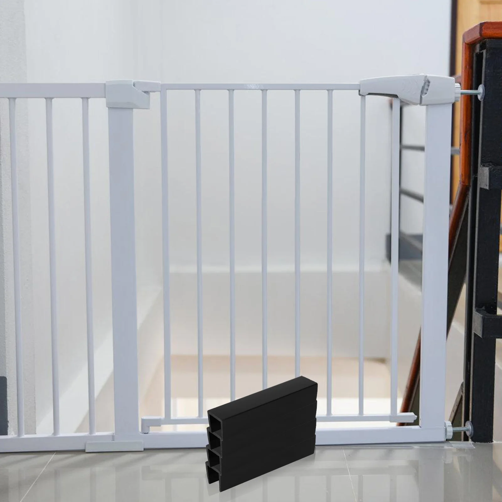 4Pcs Stair Gate Reinforcement Groove Baby Safety Fence Accessories Pet Gate Support Feet for Doorways Stairs Puppy Fence Groove