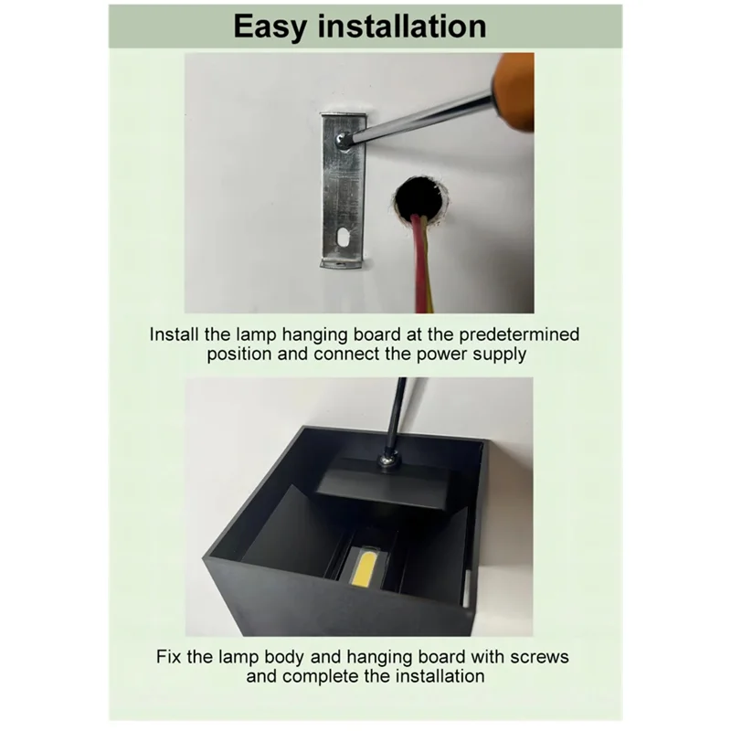 

ABFU-Led настенный светильник 12 Вт IP65 водонепроницаемый наружный настенный светильник для внутреннего освещения для садового крыльца переменного тока 90-260 В для украшения гостиной