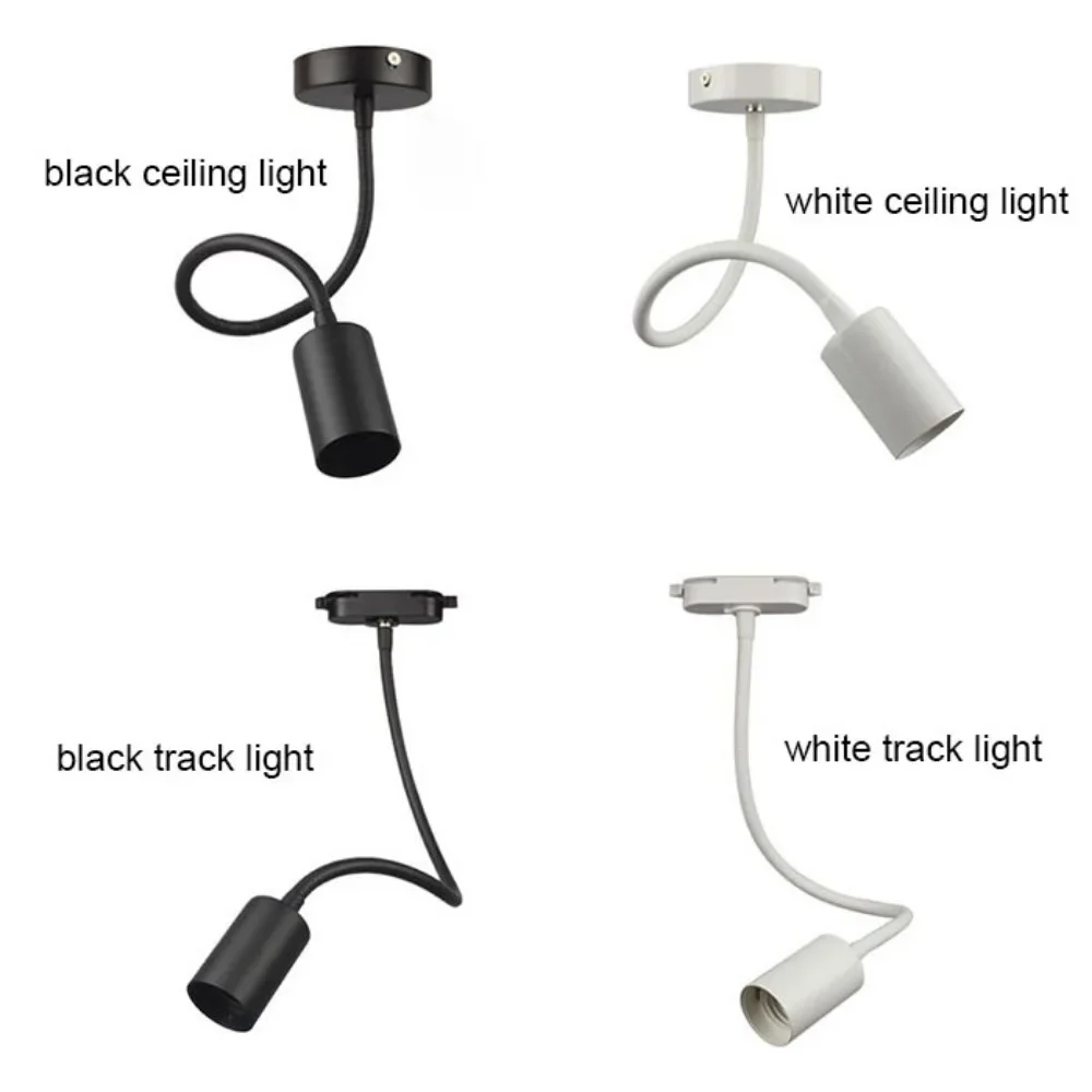 JOYINLED E27 Track Spotlight Restaurant Clothing Shop Ceiling Light Second Line Slide Light Flexible H-Type Track Lighting - view 4