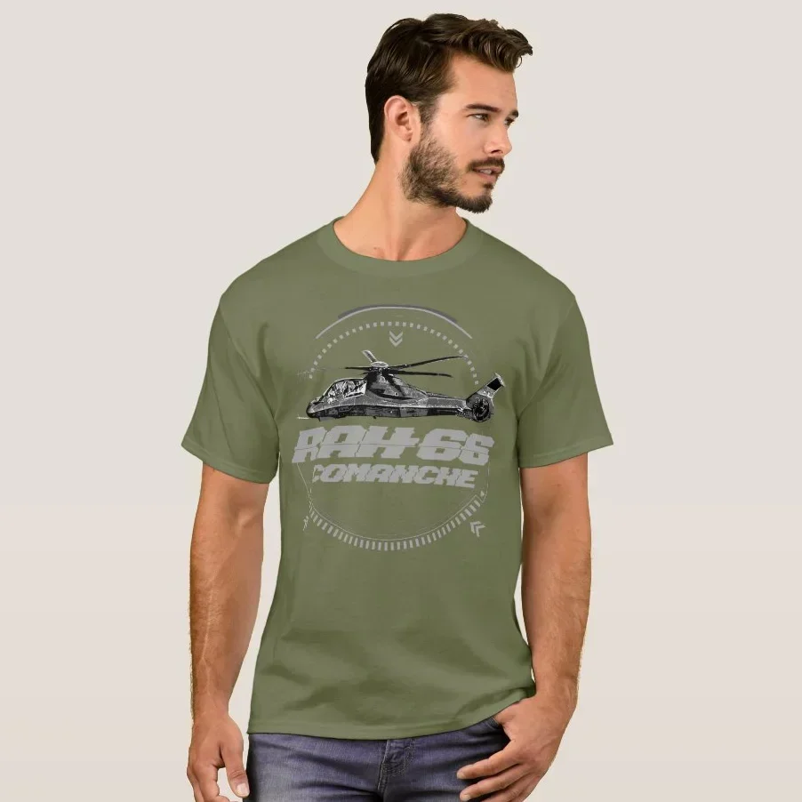 US Army RAH-66 Comanche Armed Reconnaissance and Attack Helicopter T Shirt. Short Sleeve 100% Cotton Casual T-shirts Loose Top