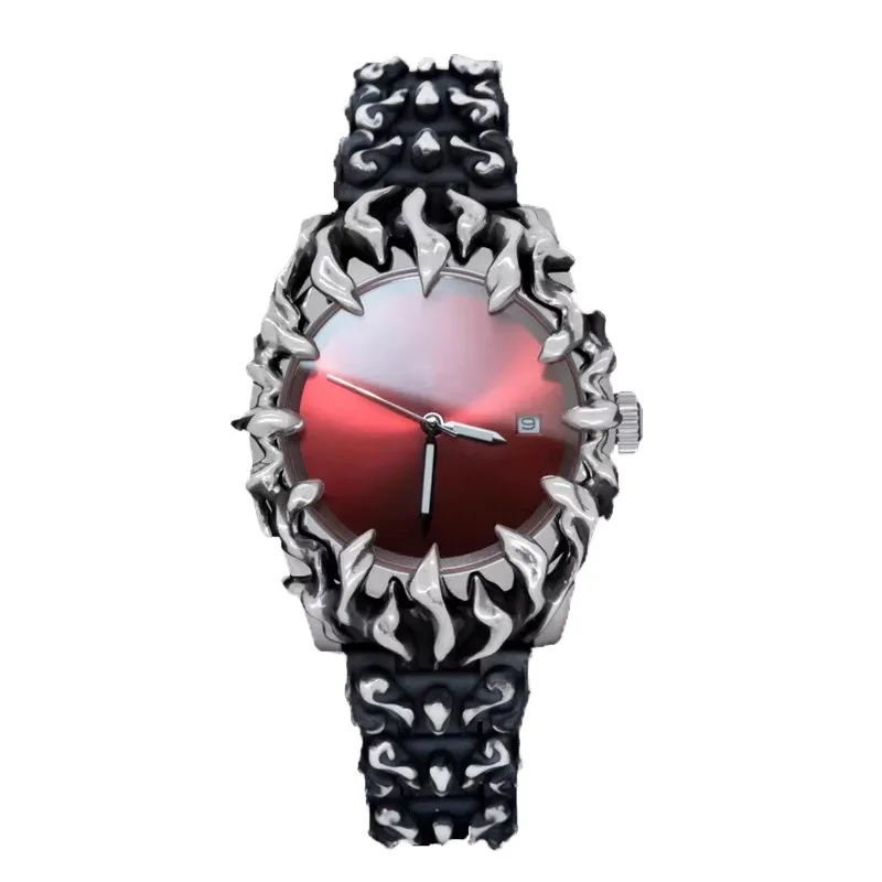 Vintage Y2K Claw Watch - Alabaster Retro Unisex Ins Style Quartz Watch with Metal Band Waterproof Design for Men Women