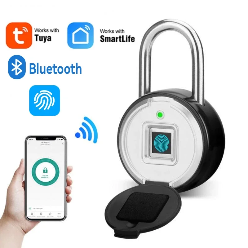 

Smart Padlock Biometric Fingerprint Lock Waterproof Electronic Locks Smart Life APP Keyless Unlock Security Protection
