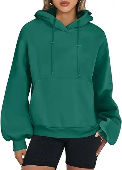 

Women's Hooded 2024 Autumn Solid Color Pullover Long Sleeve Personality Casual Sweatshirt Top Loose Drawstring Hoodies For Women