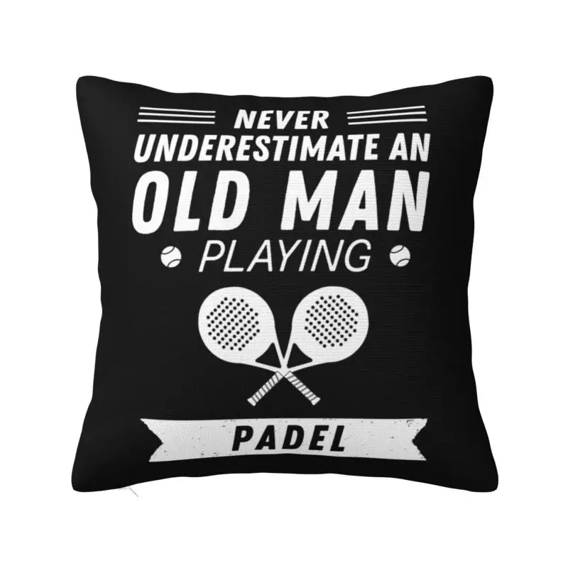 Funny Padel Tennis Quotes Throw Pillow Covers Bedroom Decoration 3D Printed Sofa Cushion Cover Polyester Soft Pillowcase