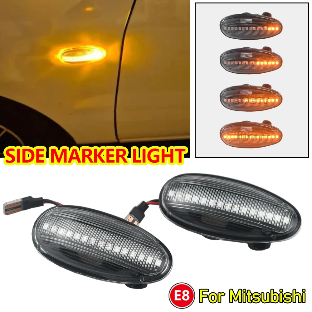 2Pcs LED Dynamic Side Marker Lights Arrow Turn Signal Lamps For Mitsubishi Pajero Sport K9 Galant Outlander Lancer Freeca I-Miev