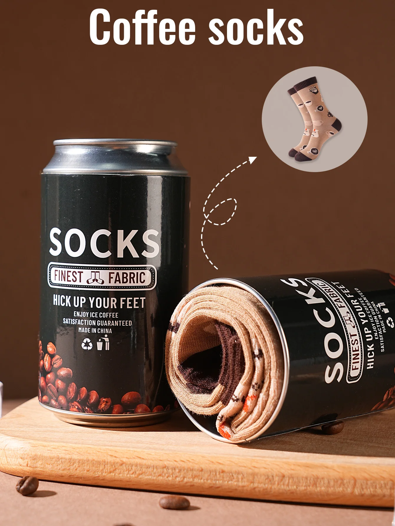

1 пара носков до середины икры для мужчин и женщин, новинка и забавная красочная кофейная банка, носки в подарочной коробке, европейский и американский модный стиль, удобный и дышащий, повседневный подарок для вечеринки, День святого Валентина, Рождество,