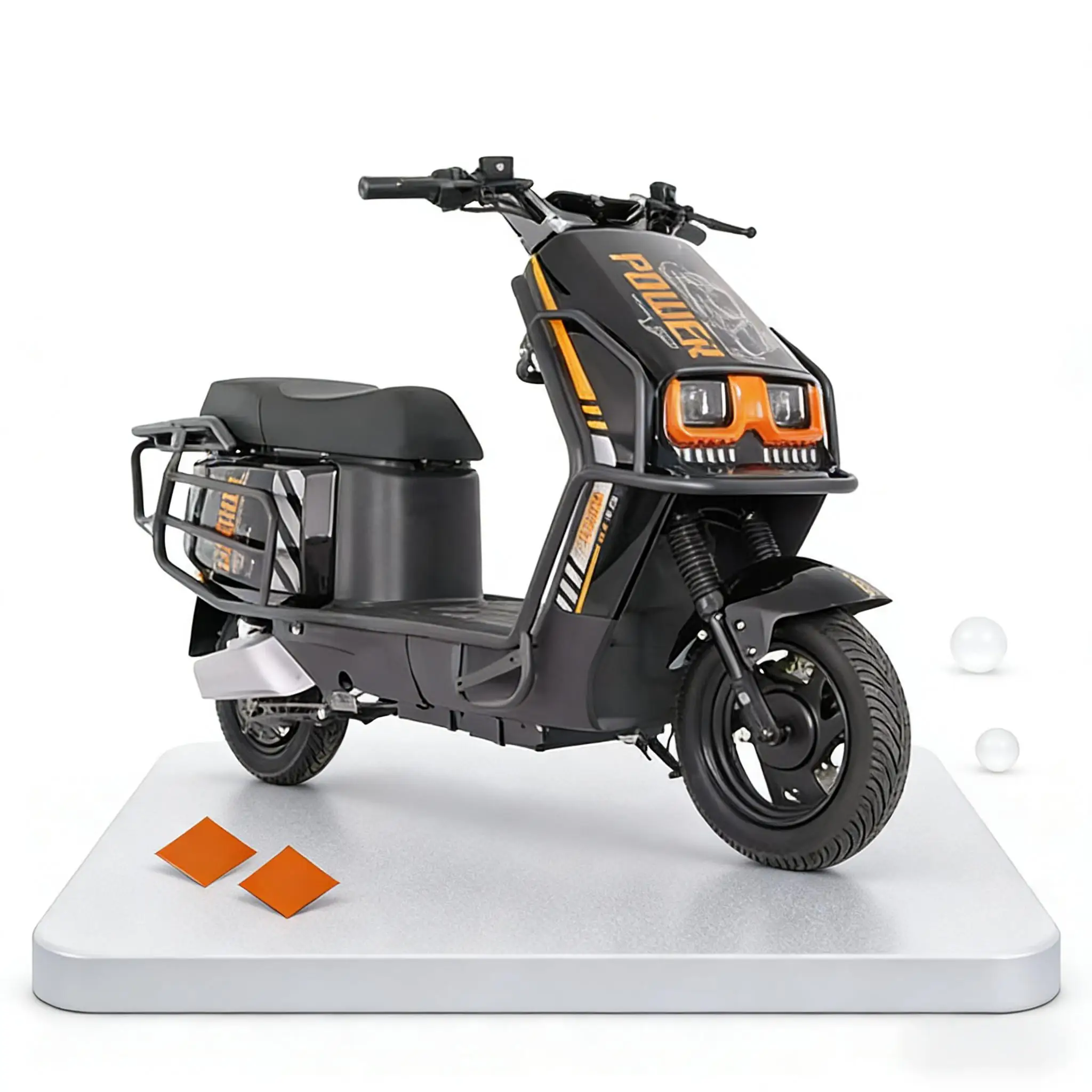72V 1000W/1200W Sporty Edition High-Speed Electric Motorcycle Moped Scooter with Protective Cage