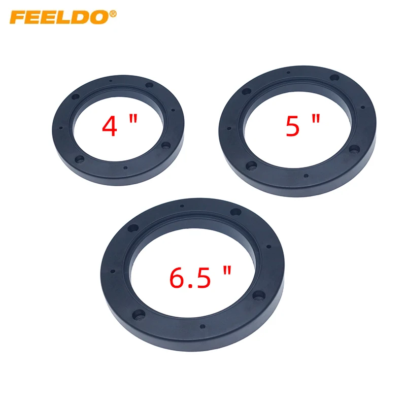 

FEELDO 4" 5" 6.5" Car Universal Stereo Speaker Spacer Adapter Beveled Speaker Mat for General Use All Cars Anti-Slip Mat #HQ6049