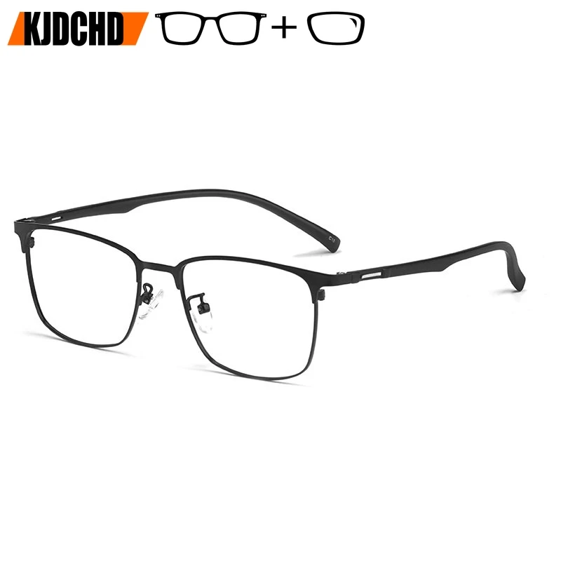 

KJDCHD Men's Optical Prescription Glasses Blue Light Blocking UV400 Samll Myopia Hyperopia Progressive Multifocal Eyeglasses