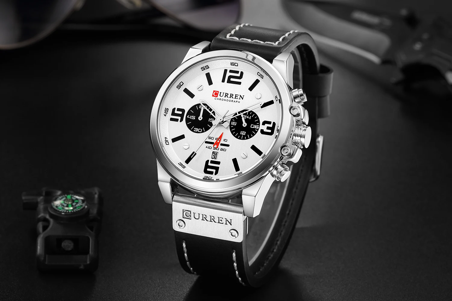 Curren 8314 Men Watch Business Leather Quartz Waterproof Wristwatch 6-Hand Date Casual Fashion Luxury Relogio Masculino