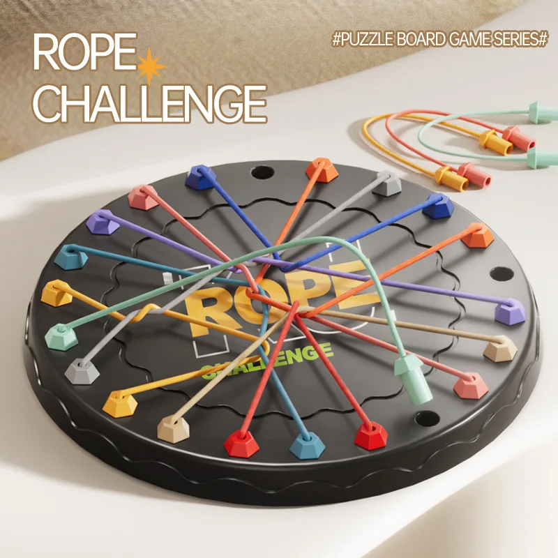 Children Rope-breaking Battle Challenge Board Game Toy Thinking Logic Training Parent-child Interactive Rope Puzzle Toy Gifts