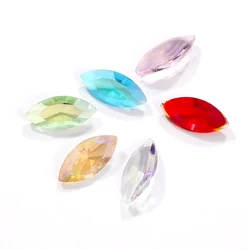 7X15mm Navette Pointback Glass Rhinestones Korean Nail Parts Luxury Nail Charms For Crystal Penant Crafts Jewelry Accessories