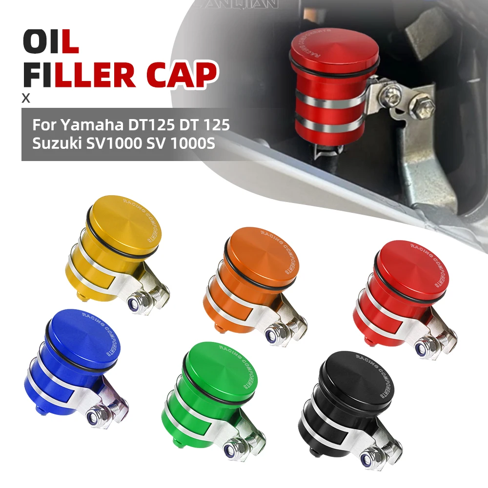 

Motorcycle Brake Cylinder Fluid Reservoir Rear Front Clutch Tank Oil Fluid Cup For Yamaha DT125 DT 125 Suzuki SV1000 SV 1000S