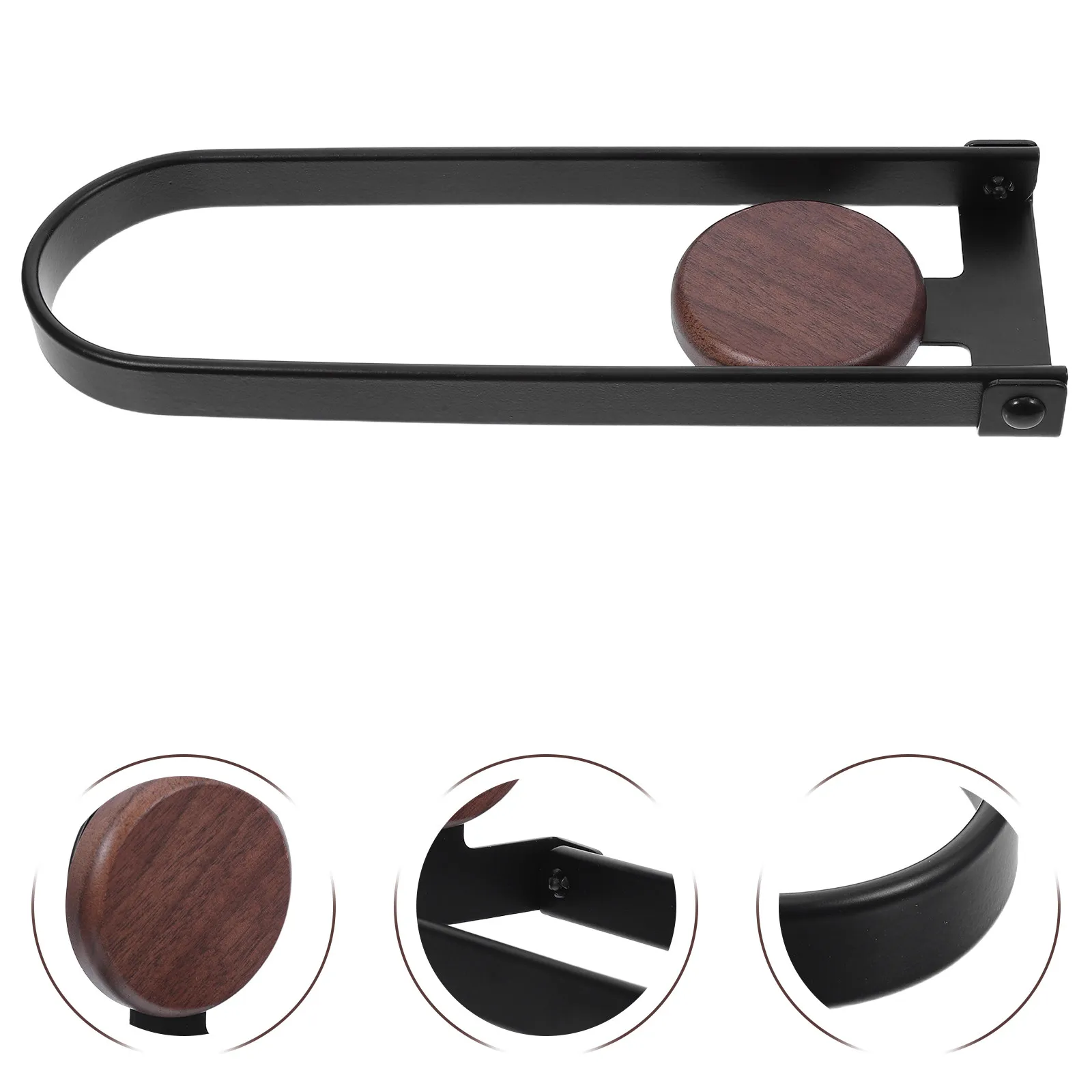 Punch Free Bathroom Wall Towel Rack for Family Bathrooms to save space with Foldable Design, Wood and Plastic