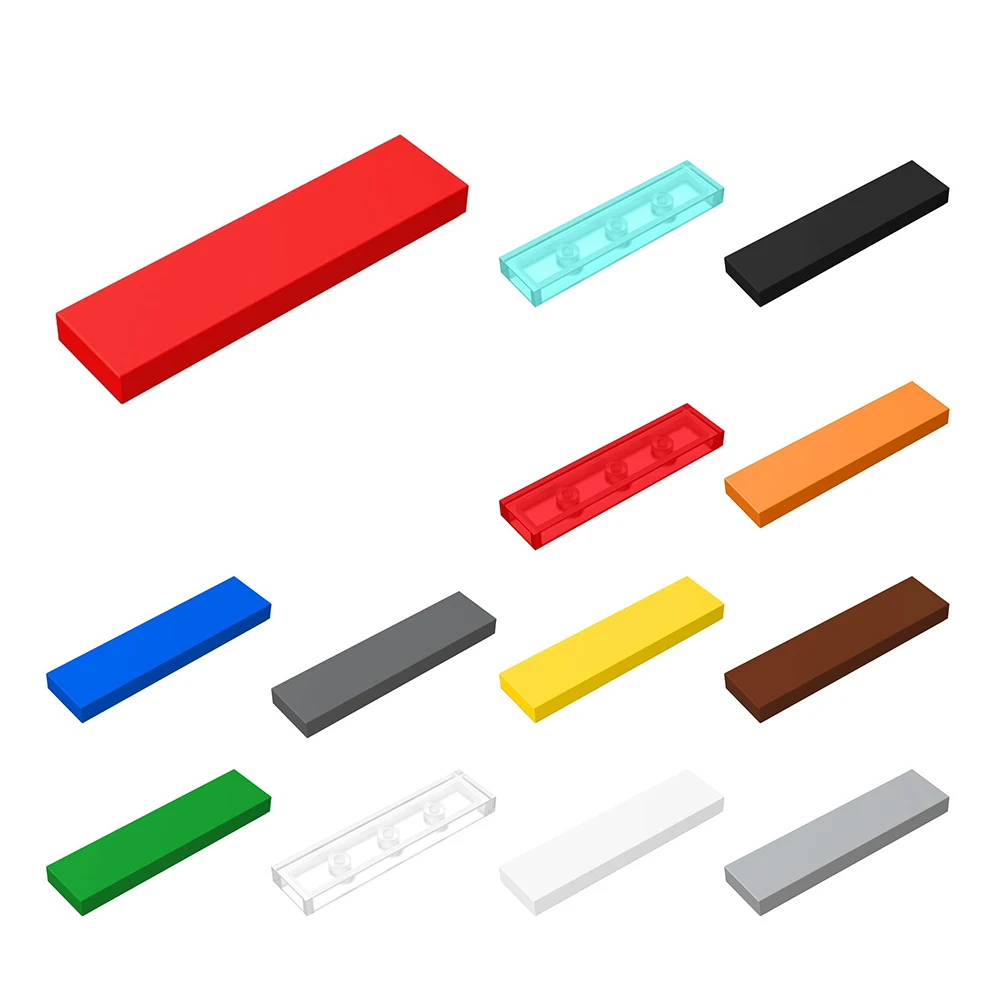 50 Stück 91143 dünne flache Fliesen 1 x 4 Noppen Bausteine Spielzeug für Kinder, pädagogisch, kreativ, Größe, Geschenk, DIY, MOC