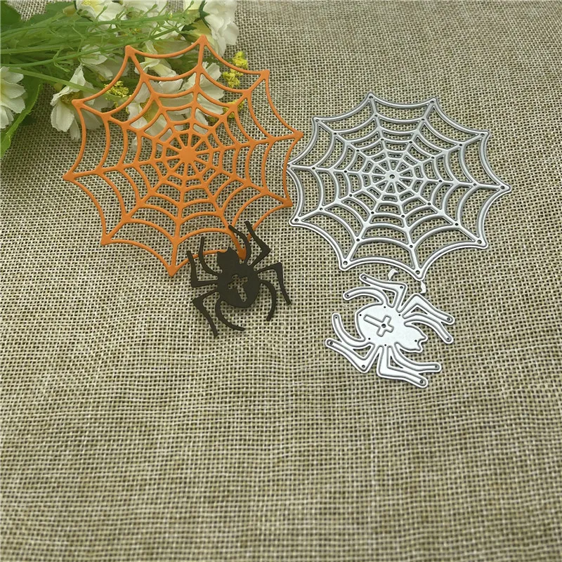 Halloween Spider Cobweb Metal stencil mold Cutting Dies decoration scrapbook die cut Album Paper Craft Embossing DIY Card Crafts