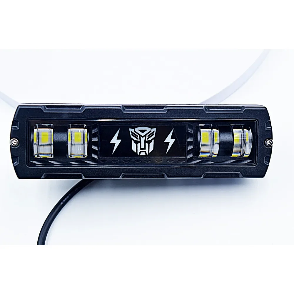Car one-character LED spotlight middle net light super bright waterproof truck headbar light cross-border motorcycle spotlight - Image 5