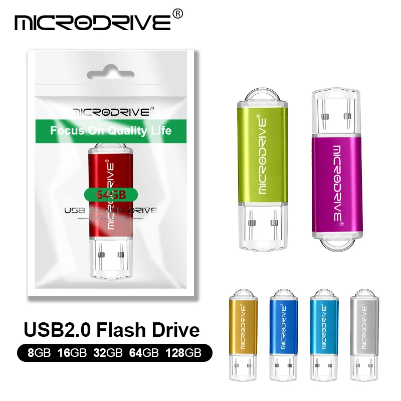 Chiavetta USB 2.0 in metallo 128GB 64GB 32GB ad alta velocità 16GB 8GB 4GB memoria Flash chiavetta USB U disco 2.0