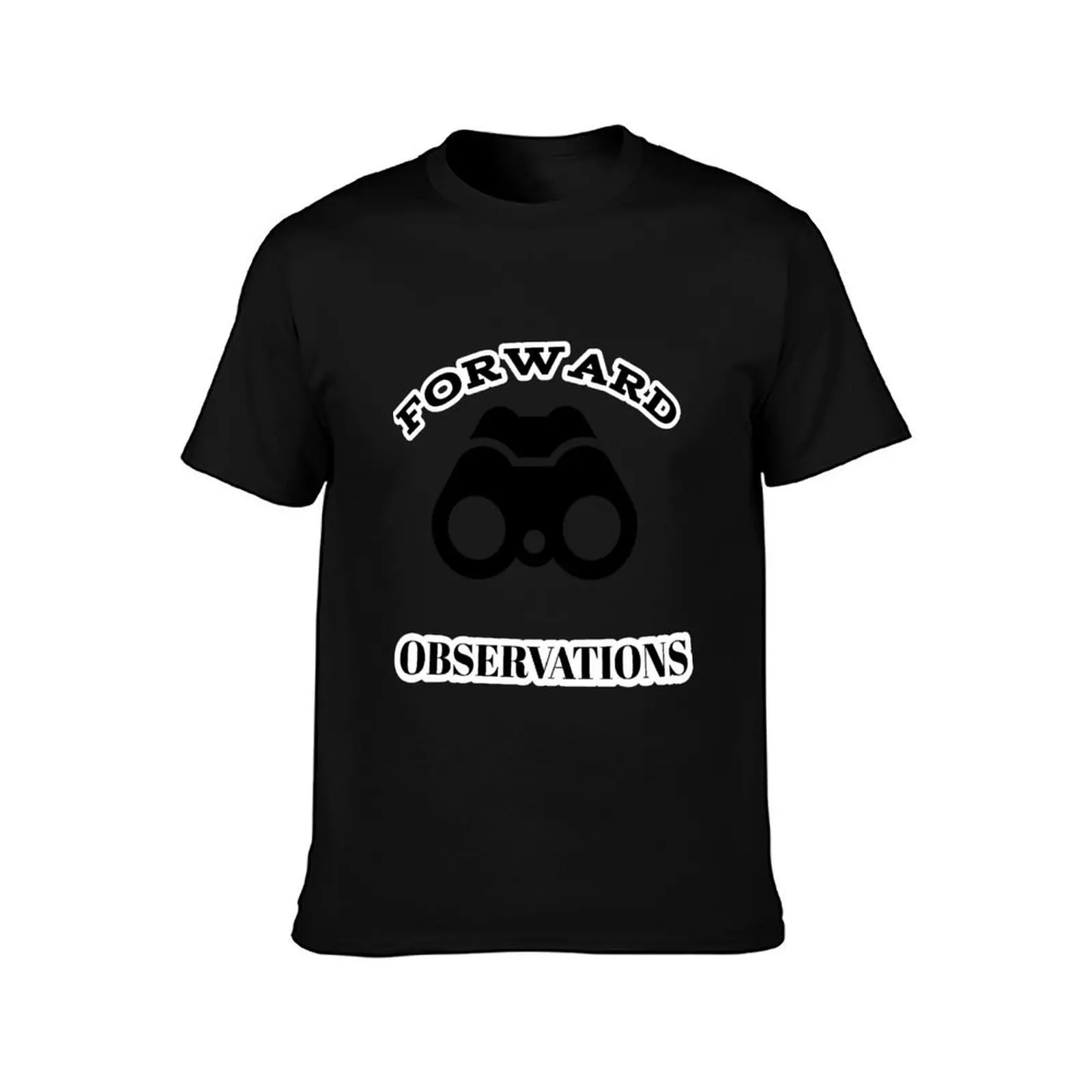 Forward observation T-Shirt, Summer Casual Cotton Tee, Oversized Streetwear Tops, Vintage Graphic Print, Loose Fit Short Sleeve