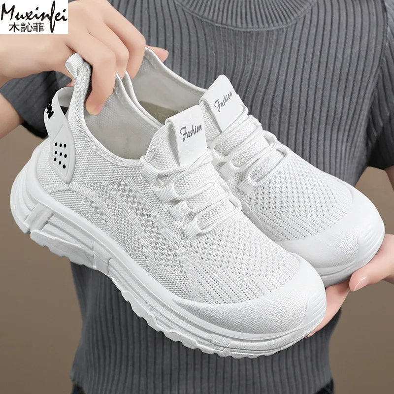 Women's Summer Shoes Breathable Mesh Soft Soles Comfortable Women's Running Shoes Fashionable Versatile Sports Shoes