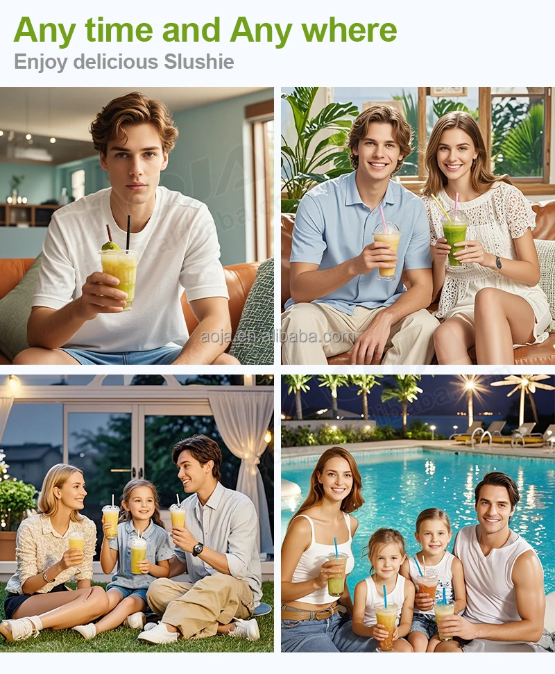 AOJA 2025 2L máquina de granizado máquina comercial de bebidas de jugo congelado máquina de granizado de hielo bebida congelada