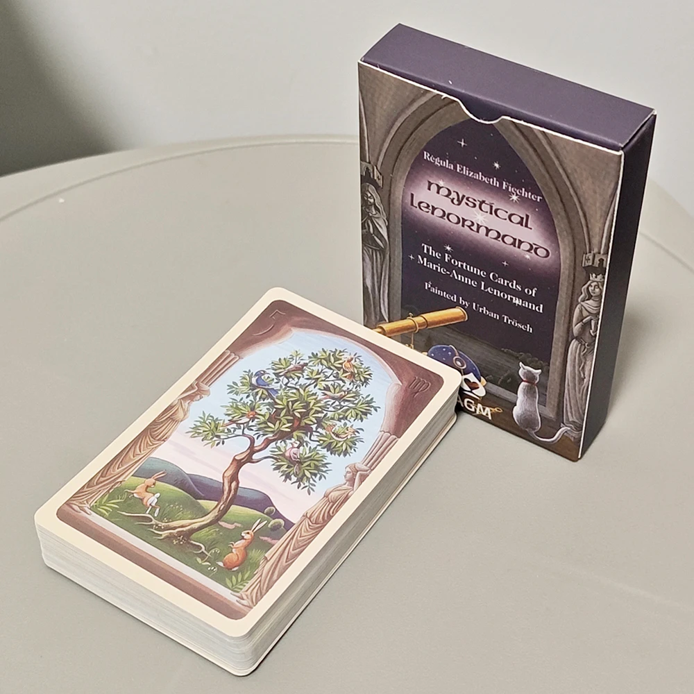 Mystical Lenormand Deck Printed on 350GSM Double-embossed Cardstock 9*6cm 36 Pcs Lenormand Cards