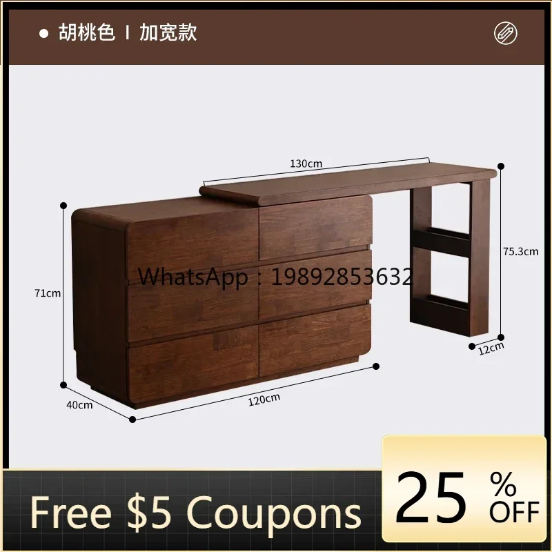 

FF Solid Wood Dressing Table Simple Modern Household Makeup Table Bedroom Dressing Table living room decoration