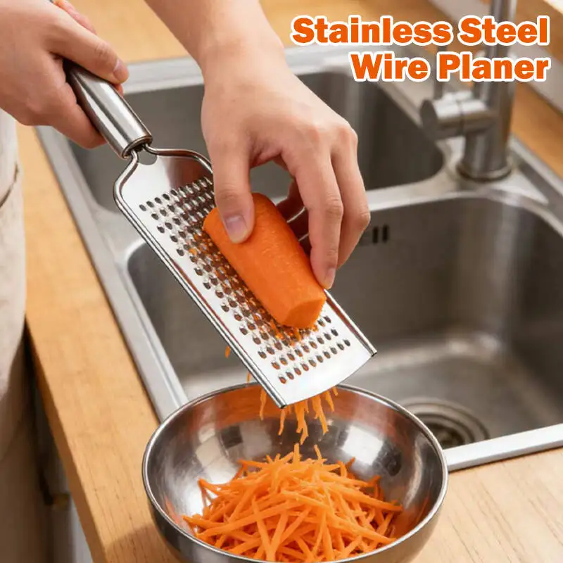 

Stainless Steel Cheese Grater Lemon Zester with Handle Multi-Purpose Kitchen Food Graters for Butter Fruit Vegetable