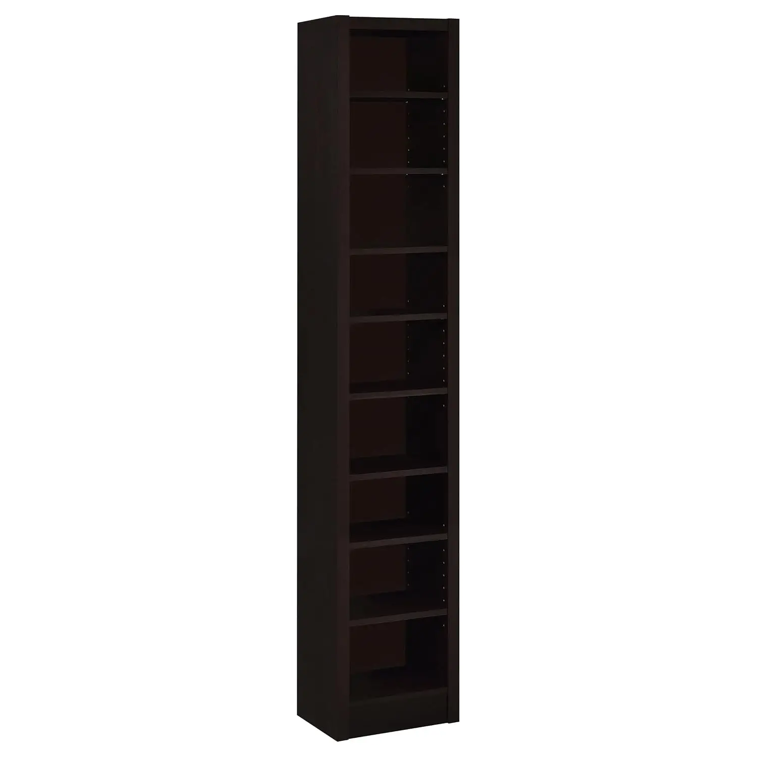 Narrow 9-Shelf Bookcase Tall Enclosed Storage 70.75