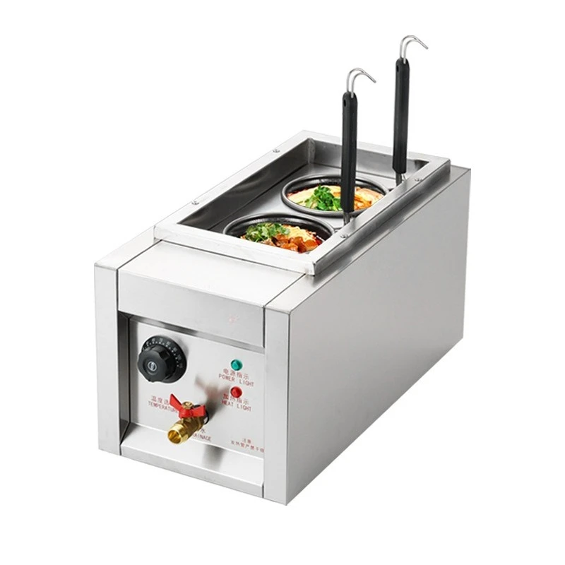 Noodle Cooking Stove Commercial Desktop Electric Double Head Noodle Cooking Pot Soup Powder Dumplings Stall Vegetable