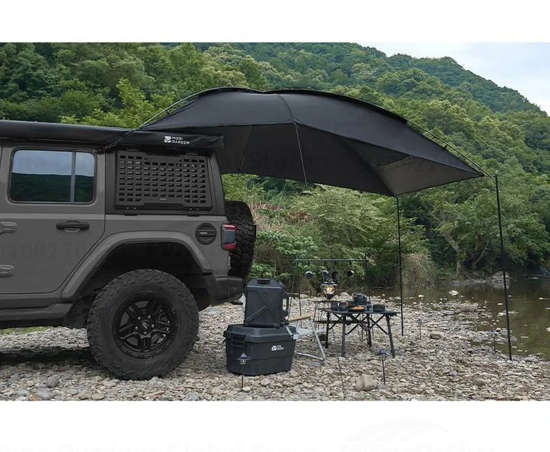 MOBI GARDEN Car Side Tent SUV Docking Camping Picnic Waterproof Sunscreen UPF50+ Convenient Black Advanced Canopy Awning Outdoor image 35
