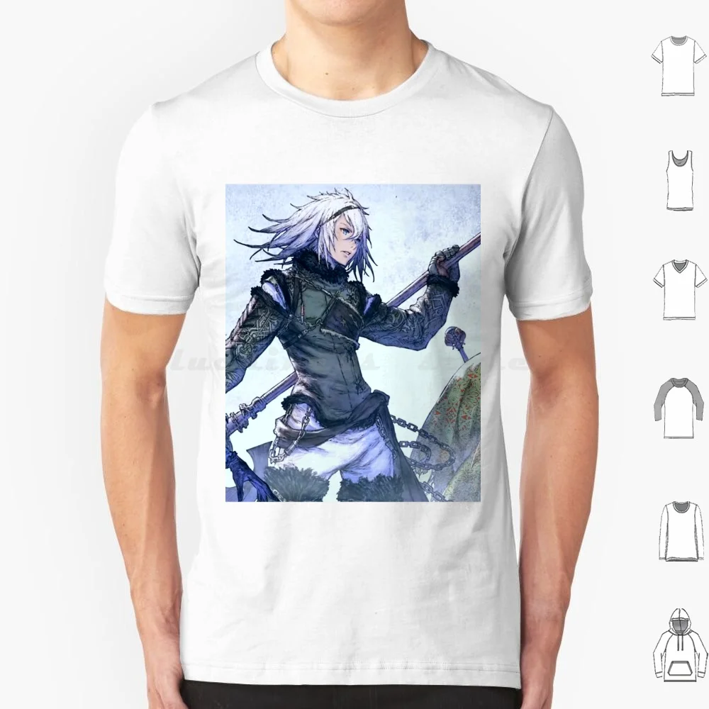 Camiseta para hombres y mujeres, camisa con réplica de Nier (Brother), 6xl, Nier, Automata, 2b