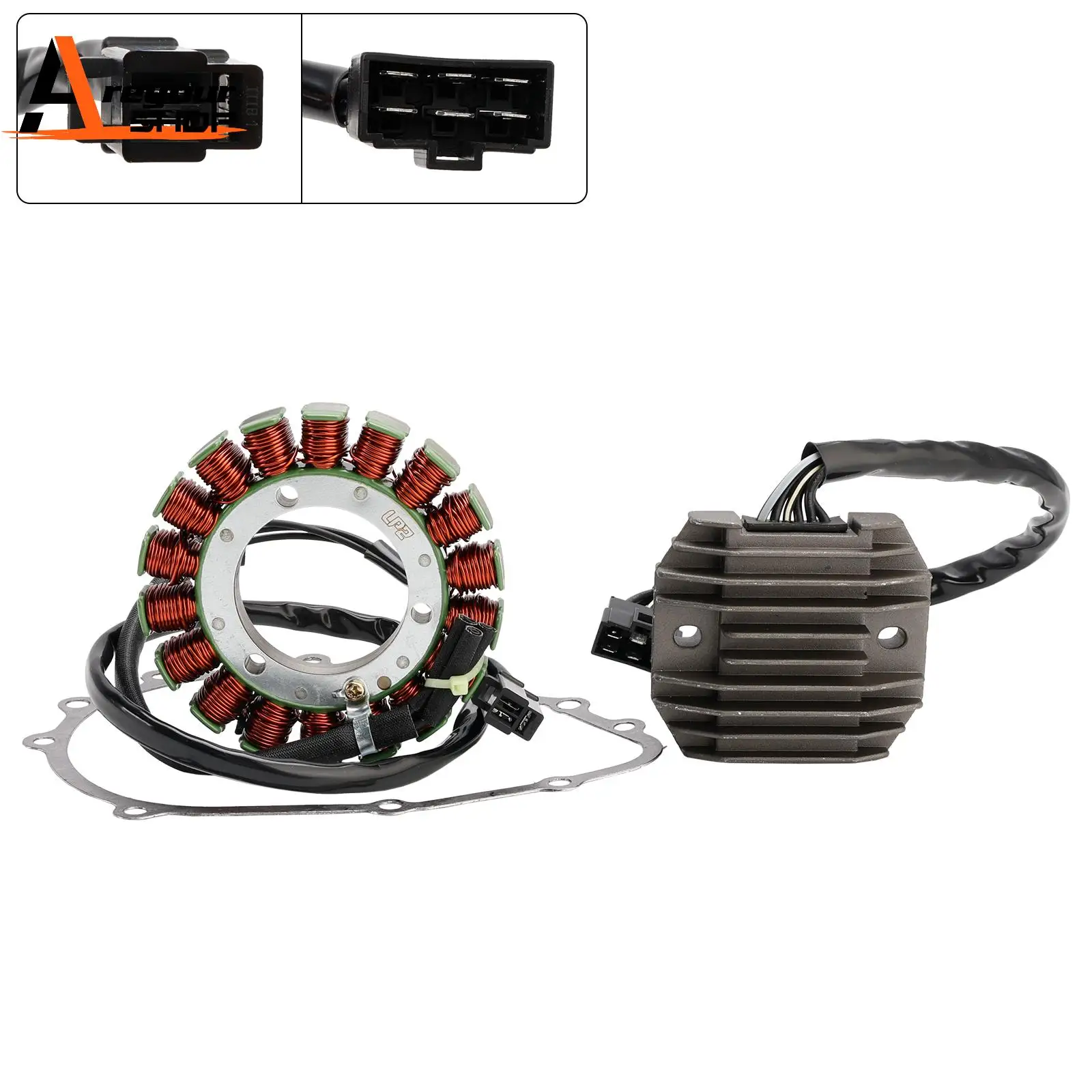 

Magneto Coil Stator Regulator Gasket for Kawasaki ZX-6R ZX6R ZX 600 G 1998-1999