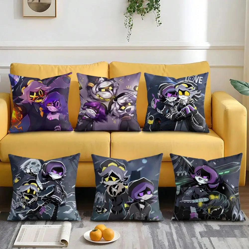 M-Murder D-Drones Cushion Cover Soft Short Plush Double-Sided Printing Home Decor Machine Washable Pillow Case Gift
