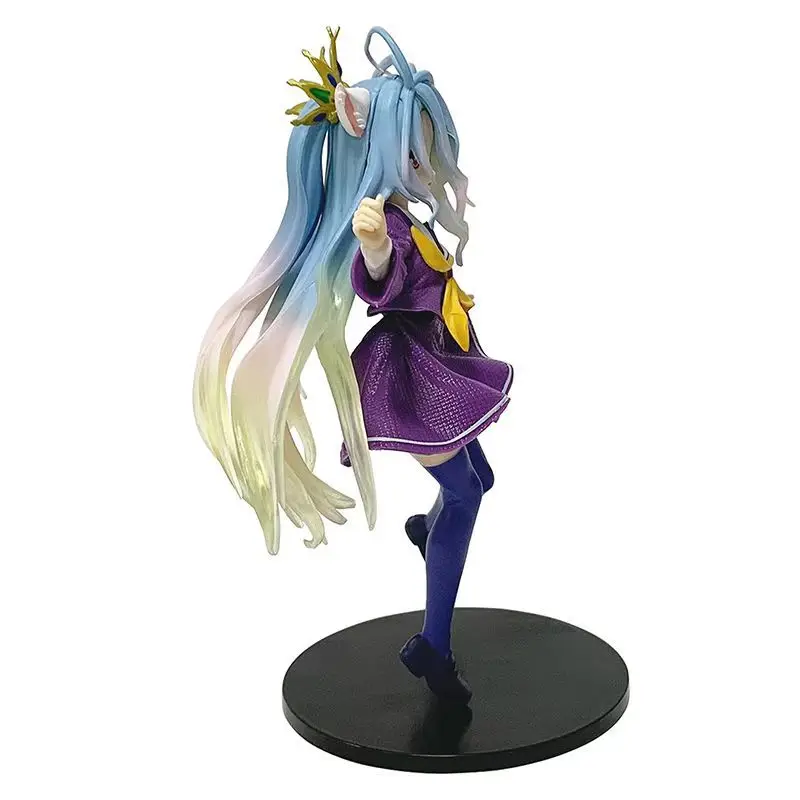 18CM NGNL No Game No Life Anime Bianco "Figura Anime PVC Anime Action Figures Collezione di modelli Ornamento Modello anime Giocattolo regalo