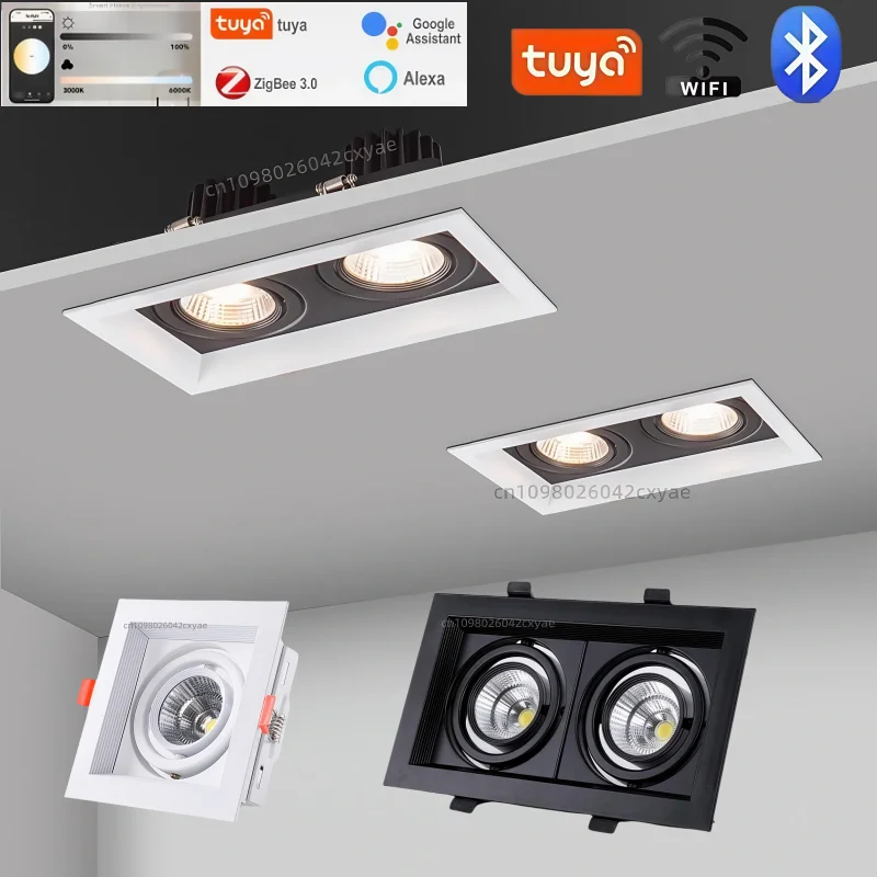 

Dimmable DALI Tuya smart COB ceiling light, LED spotlight, downlight, anti-glare, living room and kitchen indoor lighting bulb