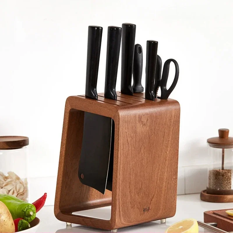 Original intention knife holder ventilated kitchen knife storage solid wood anti bacterial vegetable knife rack