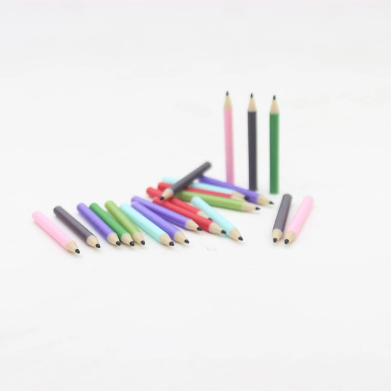 1:12 Dollhouse Miniature Dollhouse Pen Holder+6 Colored Pencils Set Doll Home Decor Pretend Play Dollhouse Stationery Toys
