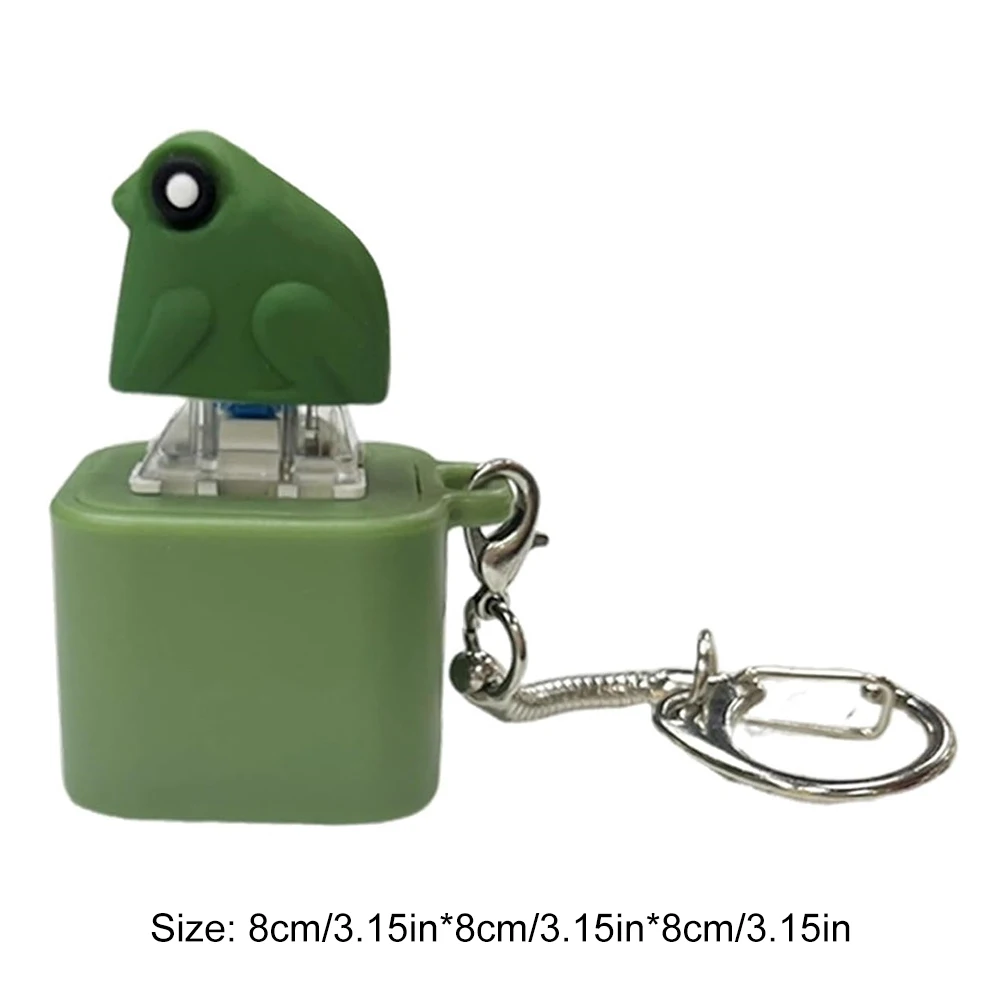 Frog Croaking Keychain Rechargeable Keyboard Fidget Toy Reliever Clicking Fidget Toy for Sensory Fun Animal Sound