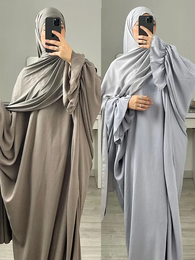 

Eid Scarf & Muslim Dress for Women Eid 2 Piece Prayer Long Dresses Morocco Ramadan Jilbab Abayas Kaftan Dubai Arab Long Robe