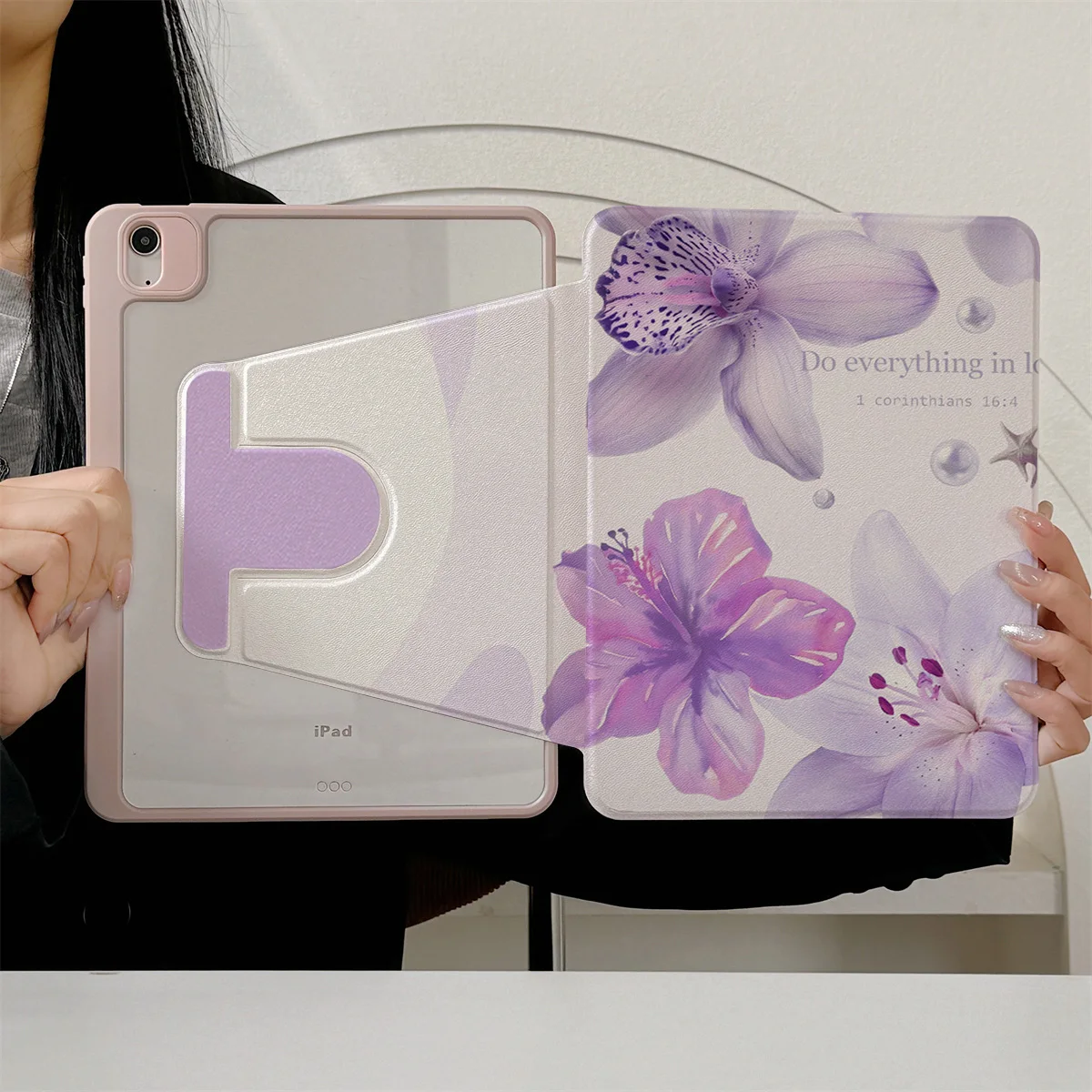 

360 ° Rotating Foldable Case to Easily Protect Your Pad: Compatible with iPad Air 6,Air 5,4,10,2024,air m3/a16 2025