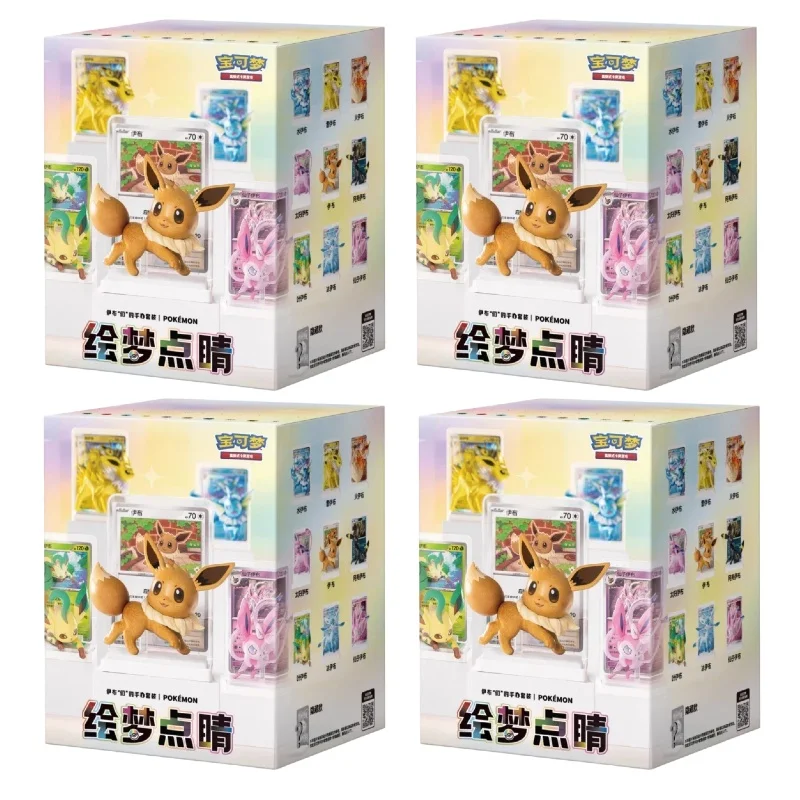 100 % Original PKM Trading Card Game Karten-Illustrationsfiguren-Sammlung Vol.3 Serie Eevee's Figurenset Sammeln Sie Überraschungsspielzeug