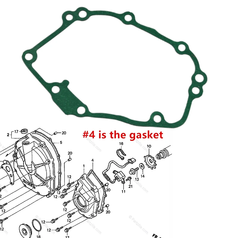 Motorcycle Generator Clutch Engine Pulser Cover Gasket For Honda CB900F CB919 Hornet 02-07 CBF600N CBF600S 04-07 CBR900RR 92-99