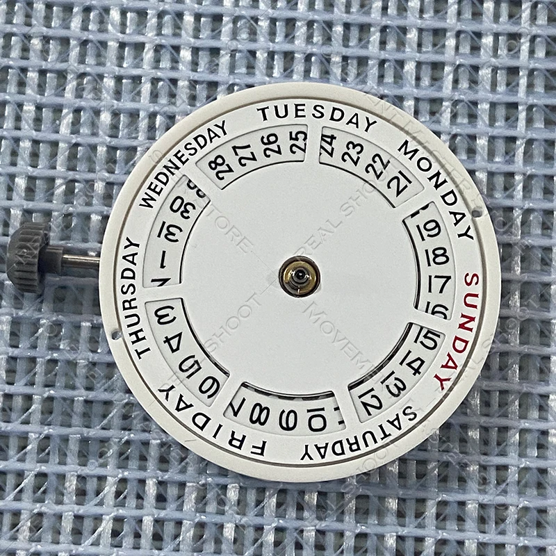 Nowy mechanizm MIYOTA 828, górny i dolny kalendarz, podwójny kalendarz, srebrny mechanizm mechaniczny 8285, akcesoria do zegarków